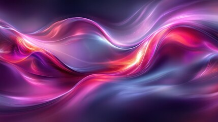 Obraz premium Abstract vibrant pink, purple, and blue wave pattern.