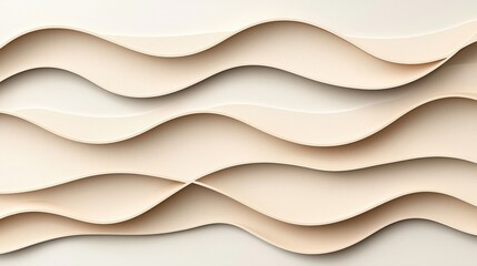 Fototapeta premium Abstract Wavy Background in Soft Beige Tones for Modern Design and Art Projects