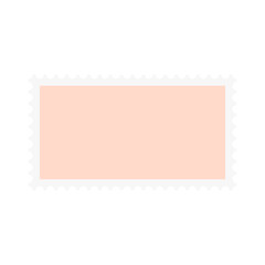 Blank rectangle postage stamp, frame
