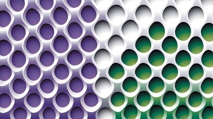 Vibrant Honeycomb Pattern with Purple and Green Gradient Design