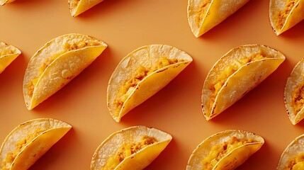 Delicious Mexican tacos with cheese, salsa, and toppings, captured in an illustrated style for culinary designs, in a whimsical cartoon style.