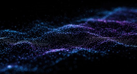 Abstract technology network with glowing nodes and lines. Modern and sophisticated background for banners, posters and social media.