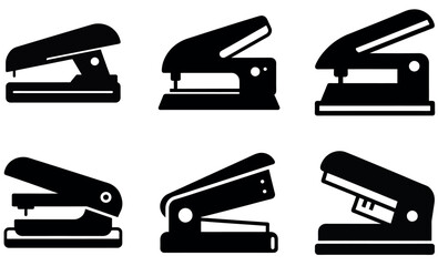 Collection of Vector Office Staplers and Hole Punches