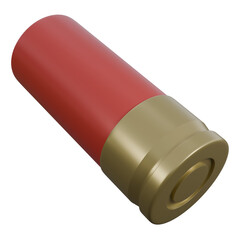 3d illustration of shotgun multiple bullet