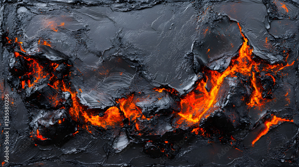 Poster black and red fire burning in the air creating an abstract visual effect with vibrant colors and uni