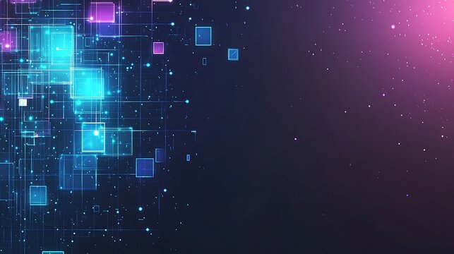 Digital network glowing data background