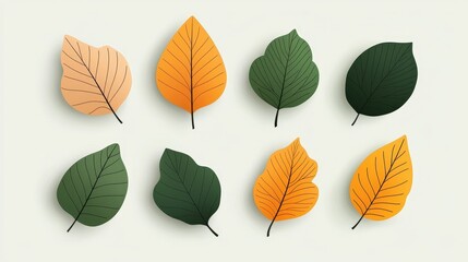 Obraz premium Colorful Leaf Collection on Soft Background for Nature and Autumn Theme