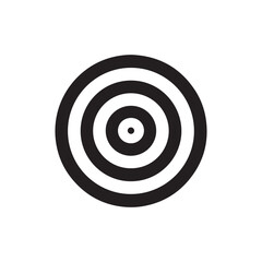 Simple Black and White Target Symbol for Success and Focus Design
