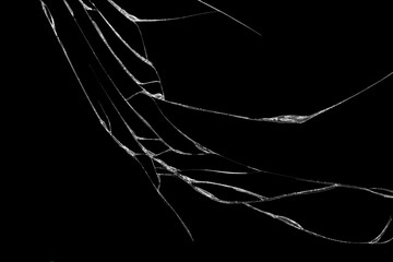 Close-up wrinkles and cracks on LCD screen glass display from smartphone, tablet or monitor from effect smash and fall bumps with detail pattern background, for use as a pattern on tiles or wallpaper