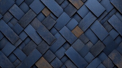 Dark Blue Woven Texture Background with Varying Shades and Patterns for Creative Design Projects