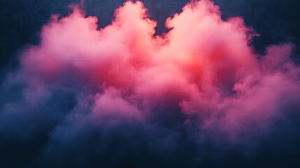 Fototapeta premium Pink and Purple Smoke Clouds Against Dark Background