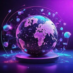 Obraz premium globe on abstract background