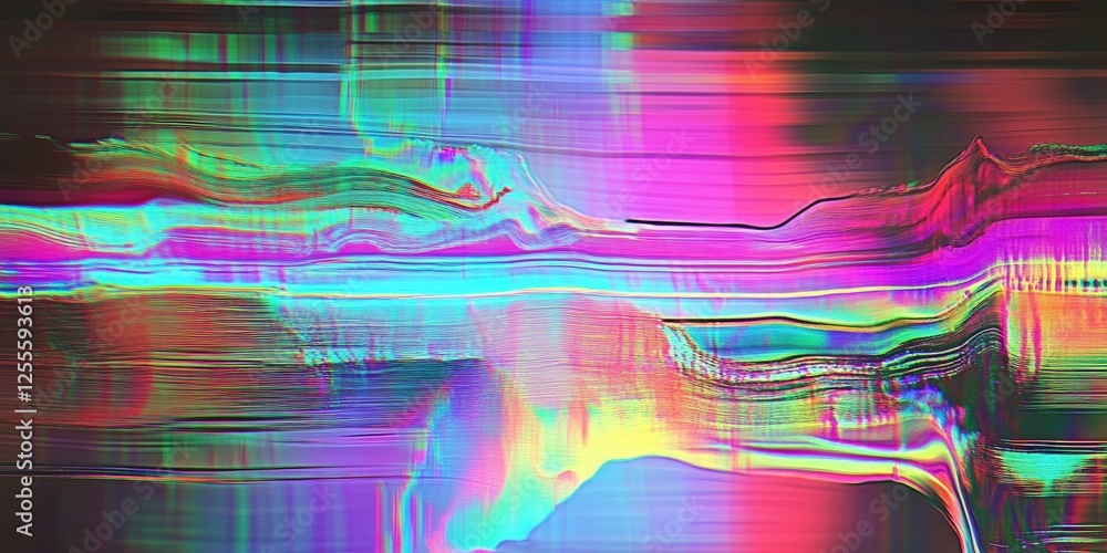 Poster glitch effect overlays, digital distortion textures,glitch transition with distorted effect