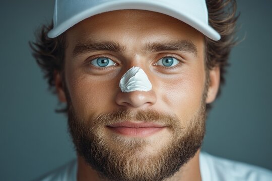 Discover the Secrets to Radiant Skin A Young Man's Guide to Modern Skincare See the image of a young man applying face cream, looking directly into the camera, showcasing a modern mens skincare