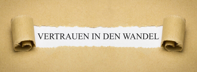 Vertrauen in den Wandel