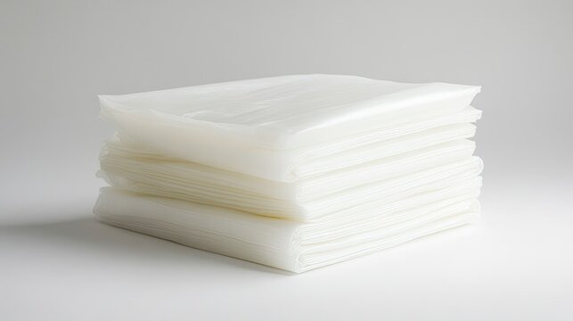 Simple food wrap, tightly wrapped with soft edges, isolated against a plain white background - Powered by Adobe