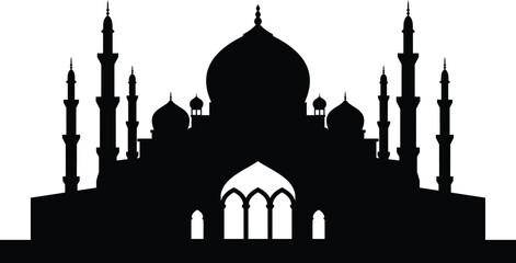 Majestic Mosque Silhouette Architectural Design © Devia