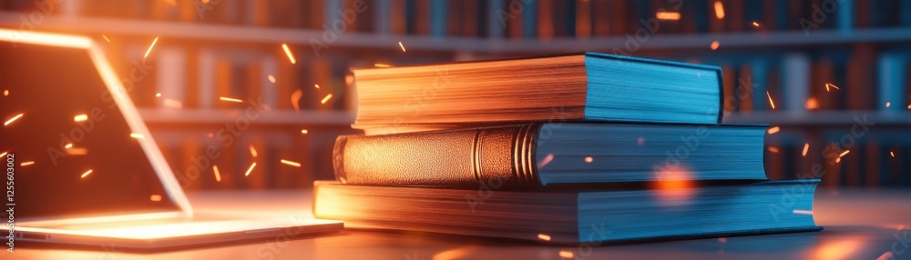Poster explore the future of learning with our ai-powered digital library seamlessly integrated with books 