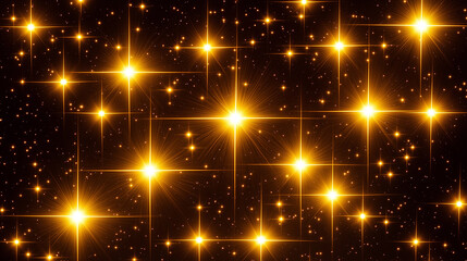 Obraz premium Golden Starry Night Sky Background