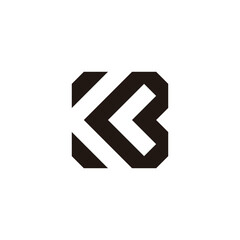 Letter K heart, square geometric symbol simple logo vector