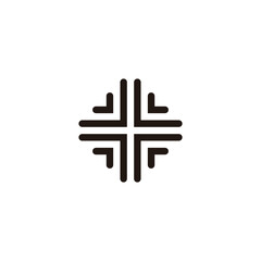 Obraz premium Plus, background, curve geometric symbol simple logo vector