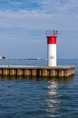 Port Dover lighthouse in the Lake Erie entrance, Ontario, Canada