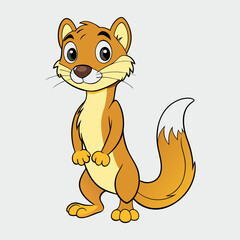 weasel cartoon vector