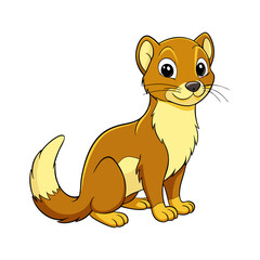 stoat cartoon vector