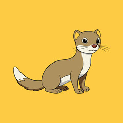 stoat cartoon vector