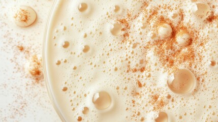 Closeup View of Creamy Spiced Drink Foam