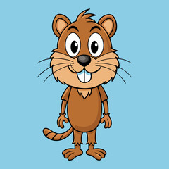 cartoon vole vector