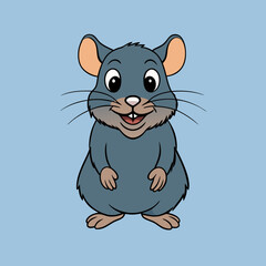 vole cartoon vector