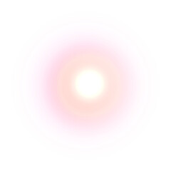 Glowing light gradient circle on transparent background