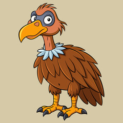 vector illustration of cartoon vulture 