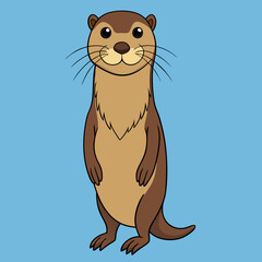 otter cartoon vector