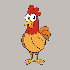 chicken cartoon vector