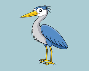 Fototapeta premium illustration of a heron