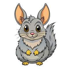 chinchilla cartoon  vector