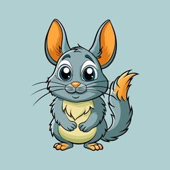 chinchilla cartoon  vector