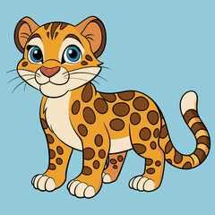 leopard cartoon vector