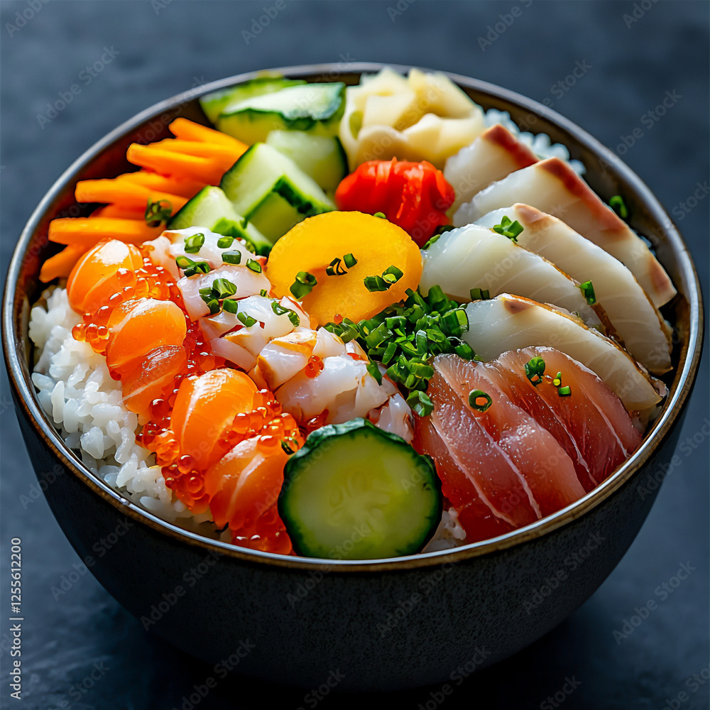 Poster  delicious japanese chirashi don