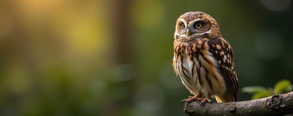 Obraz premium Eurasian pygmy owl on weathered branch, feathers ruffled , nature, Eurasian pygmy owl, avian