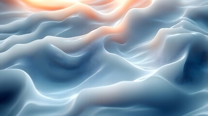 Obraz premium A subtle digital waveform pattern fading into an icy white gradient.