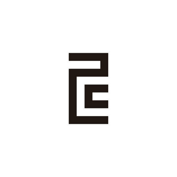 recommend clip art: Number 2 letter c square geometric symbol simple logo vector