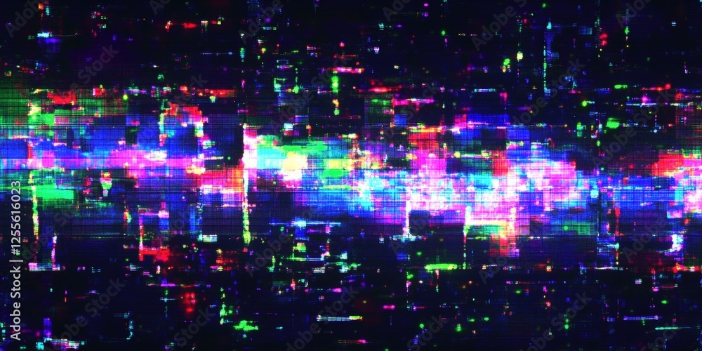 Poster glitch effect overlays, digital distortion textures,glitch transition with distorted effect