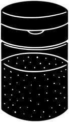 seasoning illustration salt silhouette bottle logo pepper icon spice outline food kitchen cooking ingredient white glass spicy cook flavor shape men vector graphic background