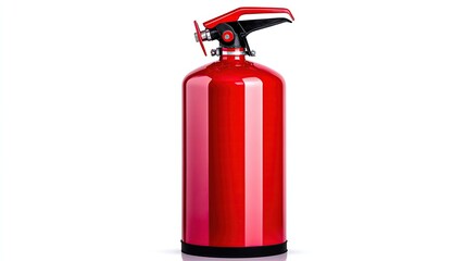 Obraz premium Bright red fire extinguisher for safety use.