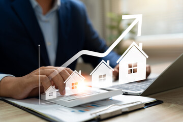 Real estate investment and property management concept, Buying, owning, and selling properties for...