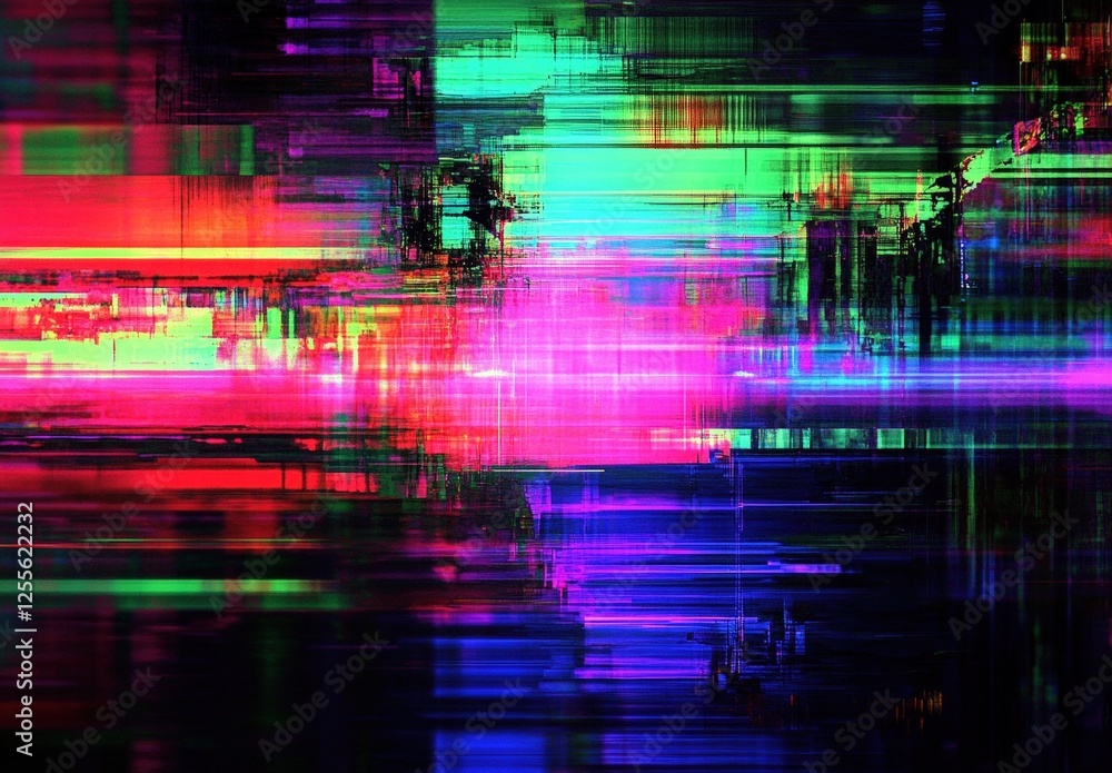 Poster glitch effect overlays, digital distortion textures,glitch transition with distorted effect