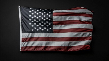 Obraz premium Worn American Flag on Dark Background